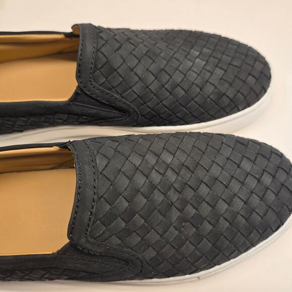 Quince Black Handwoven Leather Slip-On Sneakers Flats Comfort Shoes – Size 8 - Picture 4 of 8